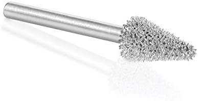 Kutzall Original Taper Rotary Burr, 1⁄8" Shaft, Coarse, Woodworking Attachment for Dremel Foredom, DeWalt