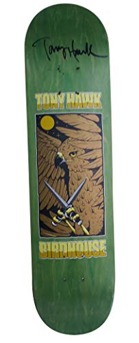 Tony Hawk Autographed Hand Signed Birdhouse Logo Green Skate