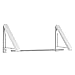 mDesign Expandable Metal Wall Mount Clothes Air Drying Rack - for Indoor Air Drying and Hanging Clothing, Towels, Lingerie, Hosiery, Delicates - Great for Laundry Room, Bathroom, Utility Area - White