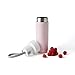 d.stil 28 oz. Stainless Steel Easy-Infuse Active Lifestyle Reusable Water Bottle in Petal Pink/Cotton White/Cool Gray