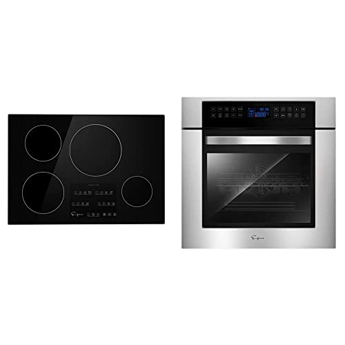 Empava 30 Inch Electric Stove Induction Cooktop, Black 240V & 24" 10