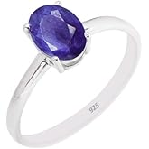 Natural Gemstone Ring, 925 Sterling Silver Ring Handmade Statement Ring For Women and Girls, Minimalist Gemstone Ring Engagement, Unique Christmas Jewelry Gift For, Promise Ring Size US