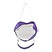 DALIX Striped Boat Bag Premium Cotton Canvas Tote in Purple