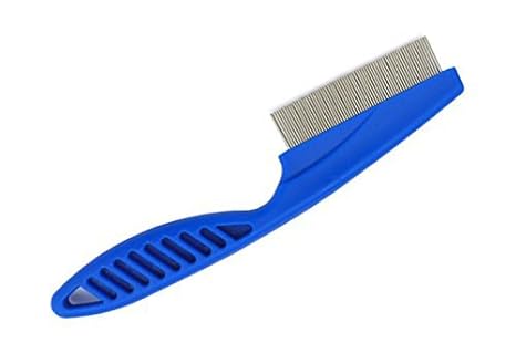Pets Empire Flea Comb Pet Cat Dog Lice Comb Nit Remover Grooming Brush Tools to Treatment & Remove Fleas, Mites, Ticks, Dandruff Flakes - Stainless Steel Fine Teeth- Color May Vary