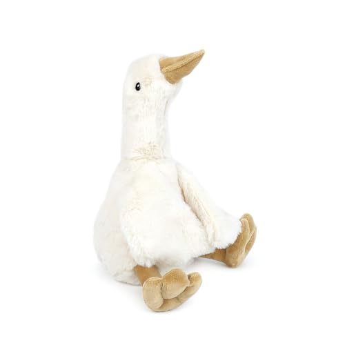 MON AMI Cream PRU Goose Stuffed Animal for Toddlers | 12 Inch Soft Goose Plushie with Weighted Base | Cute Swan Plush Toy for Nursery Room Decor, Storytime Companion, Hugging Gift for Babies & Kids