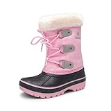 DREAM PAIRS Big Kid Forester Grey Pink Ankle Winter