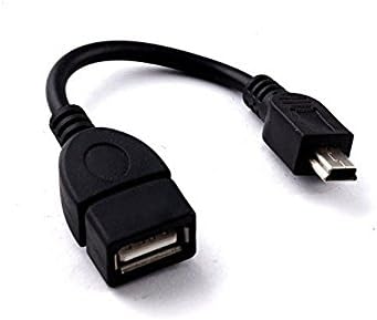 Hitech Mini USB OTG Cable for Digital Cameras - USB A Female to Mini USB B 5 Pin Male Adapter Cables.