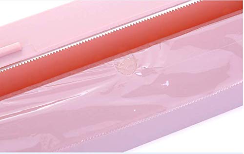 Fento Cling Film Cutter,Food Wrap Dispenser, Plastic Wrap Cutter,Plastic Storage Holder Kitchen Accessories(Pink)