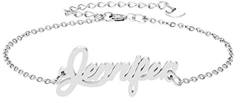 Personalized Custom Name Bracelets Anklet Bangle for Women Girls Jewelry Gifts Stainless Steel