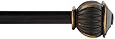 Kenney 5/8" Beckett Decorative Window Curtain Rod, 48-86", Oil Rubbed Bronze