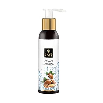 Good Vibes Argan Shine Imparting Hair Conditioner - 120 ml - Helps in Hair Growth, Treats Dryness and Prevents Split Ends - Cruelty and Paraben Free