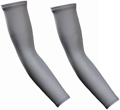 Wellcls Arm Sleeve Cycling Bike Bicycle Golf Driving Sports Outdoor (Gray, X-Large)