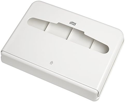 Tork 344080 Toilet Seat Cover Dispenser/Plastic Dispenser for Disposable Seat Covers Compatible with Tork V1 Seat Cover Dispenser System/White