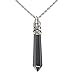 Justinstones Natural Hematite Gemstone Hexagonal Pointed Reiki Chakra Pendant Necklace 20 Inch High-grade Iron Gift Box