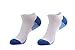 5 Pairs Men's No Show No Smell Athletic Ankle Compression Blue Socks for Basketball & Running