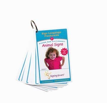 Harris Communications B976 Signing Smart Diaper Bag Flashcards - Animal Signs