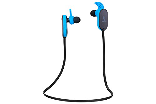 Neojdx Wingz Bluetooth Headphones, Wireless sweat proof Earbuds Stereo Earphones, Secure Fit for Sports with Built-in Mic - Blue