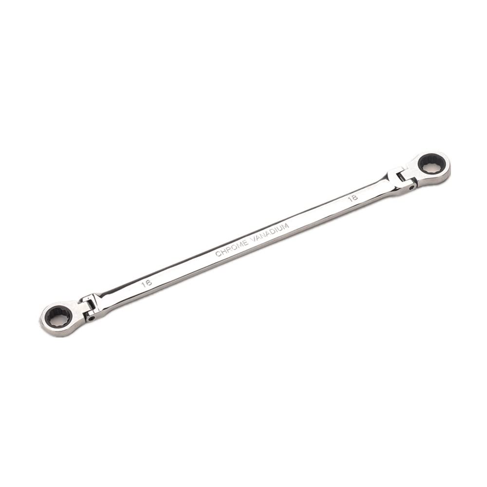 FLZOSPER Extra Long Flex-Head Double Box End Ratcheting Wrench Set, Metric … (16×18mm) — image 1