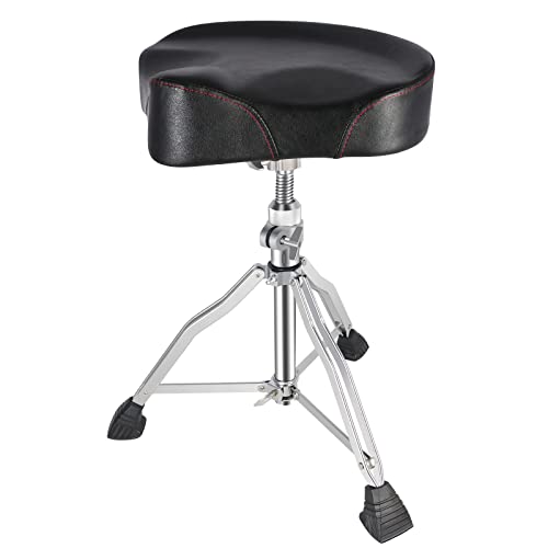 ROWELL Drum Throne Universal Upgraded,Padded Drum Seat Portable Height