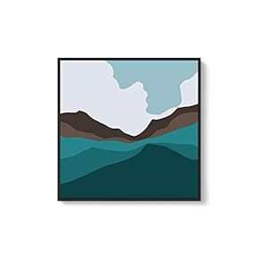 Framed Canvas Wall Art Natural Scenery Canvas Prints Home Artwork Decoration for Living Room,Bedroom - 16x16 inches
