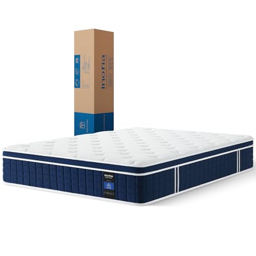 Inofia Ace Hybrid Mattress 90 x 200 cm H3 Firm Mattress with Breathable Memory Foam and Independent Bagged Springs, 7 Ergonomic Zones, Extra Comfort for Adults and Children