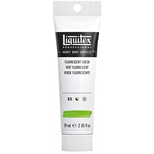 Liquitex 1045985 Professional Heavy Body Acrylic Paint in Artist Quality with Excellent Light Fastness in Butter Consistency, 59 ml Tube - Fluo Green