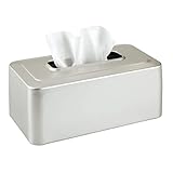 mDesign Metal Modern Tissue Box Cover Decorative