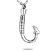 HooAMI Fish Hook Cremation Jewelry Keepsake Memorial Ashes Urn Necklace