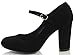 City Classified Women's Comfort Foam Closed Toe Dress Pump Ankle Strap Block Heel