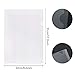 EOOUT 40pcs Plastic Clear Document Folder, Project Pockets Folders with Pockets, for US Letter, A4 Size, Transparent Color, with 48 Stickers