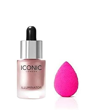 Miss Hot Iconic Glow Iconic London Illumainator Highlighter For Face Makeup To Glow with Beauty Blender The Ultimate Makeup Sponge Applicator