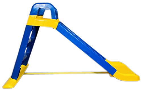 BUSDUGA Rutsche Blau-Gelb - kompakte Kinderrutsche ab 18 Monate - robuster Kunststoff – Bild 6