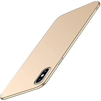 Pacyer Case for iPhone X, Hard PC Ultra Thin Hard Case Full Protective Scratchproof Matte Resistant Shock Absorbing (Gold)