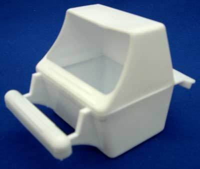 Lot Of 4 Bird Cage White Plastic Seed Water Feeder Cups By Mcage