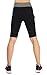 Neonysweets Womens Capri Tights Fitness Running Yoga Pants Leggings Black Gray M
