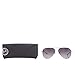 Ray-Ban Men's RB8055 Polarized Aviator Sunglasses, Titanium/Gradient Grey, 59 mm