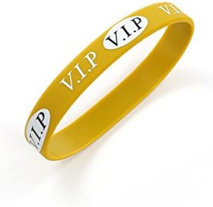 VIP Gold Deluxe Silicone Wristbands for events/ parties / festivals (Pack of 10)