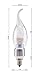 LED Candle 4W (40-Watt Replacement), Hyperikon Flame Tip Chandelier Bulb, Silver Housing, E12, 2300K, Dimmable, UL