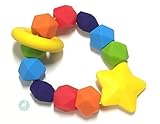 Baby Teether | BPA-Free Silicone Teething Ring & Sensory Chew Toy to Soothe, Relieve & Improve Infant Tooth Development | Great for 3+ Month Newborns Made with Food Grade Silicone