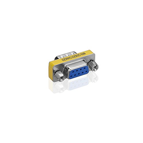 SIENOC 5 Packs 9 Pin RS-232 Serial DB9 Connector Male to Female Cable Gender Changer Coupler Adapter