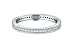 BORUO 2MM 925 Sterling Silver Ring, Cubic Zirconia CZ Wedding Band Stackable Ring Size 9