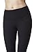 TLC Sport UK Women's Classic Sculpting Compression Fold Down/Fold Over Yoga Trousers Pants Black