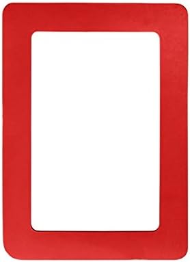 Yeefant Colorful Magnetic PVC Picture Collage Frame Photo Magnets Photoframe Refrigerator,4.6x6.3 Inch,Red