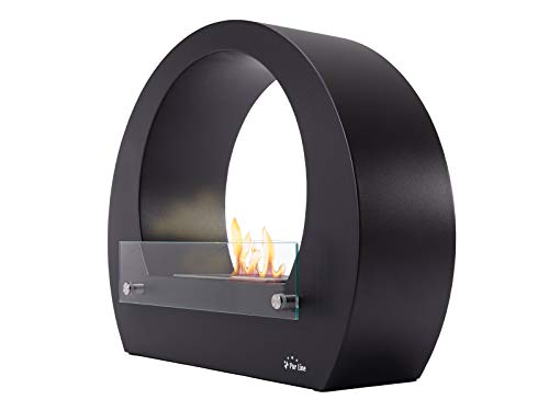 Home Kitchen Fireplaces Imagin Globus Black Free Standing