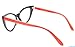 SOOLALA Ladies 61mm Lens Fashion Designer Cat Eye Reading Glasses Customized Strengths, 3mix, x1.75