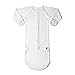 Goumikids Goumijamms Organic Smart Baby Gown, With No Scratch Mitts and Foot Pockets With Easy Diaper Change,Cream,0-3 Months