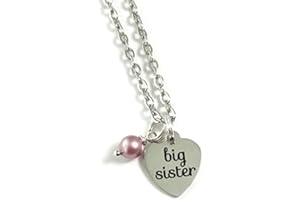 SCRAPHEART Big Sister Necklace, New Big Sister Gift, Personalized Big Sister Necklace, New Sibling Gift, Future Big Sister Gift, Baby Announcement Gift