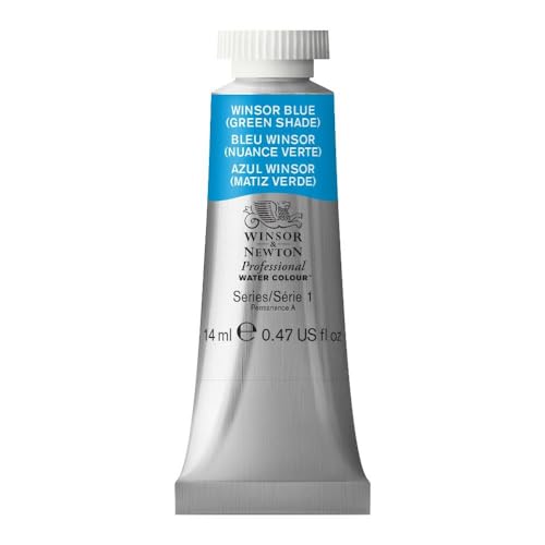 Winsor & Newton Professional Watercolor, 14ml (0.47-oz) Tube, Winsor Blue Green…