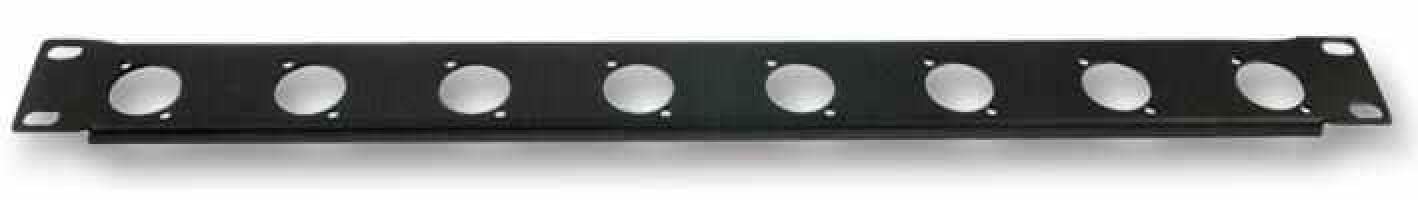 PRO SIGNAL PSG03789 1U 19" Rack Panel Punched for 8x XLRs - Unloaded