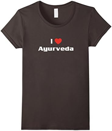 Womens I Love Ayurveda Shirt Holistic Medicine Health Tee XL Asphalt